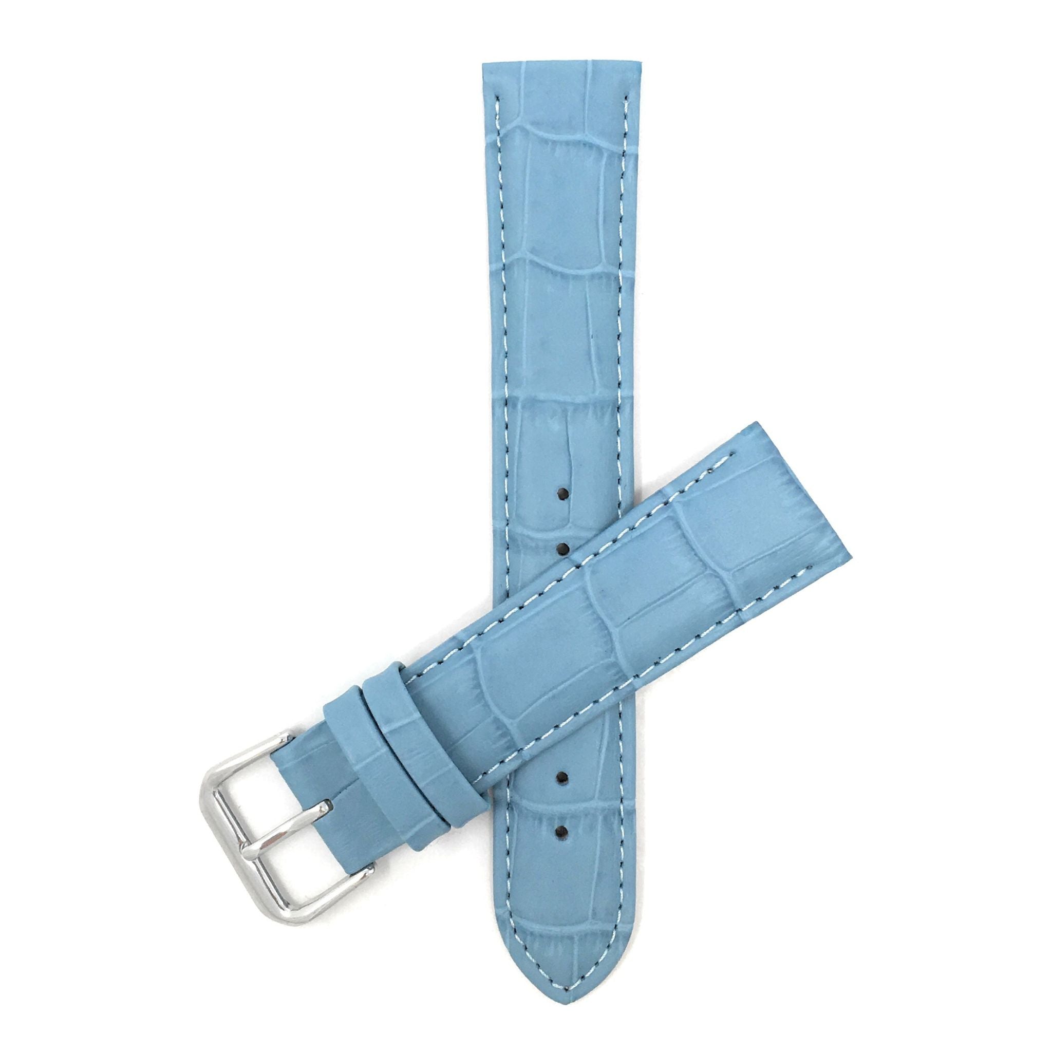 Bandini Leather Alligator Pattern Watch Band – 12mm to 22mm - Unisex