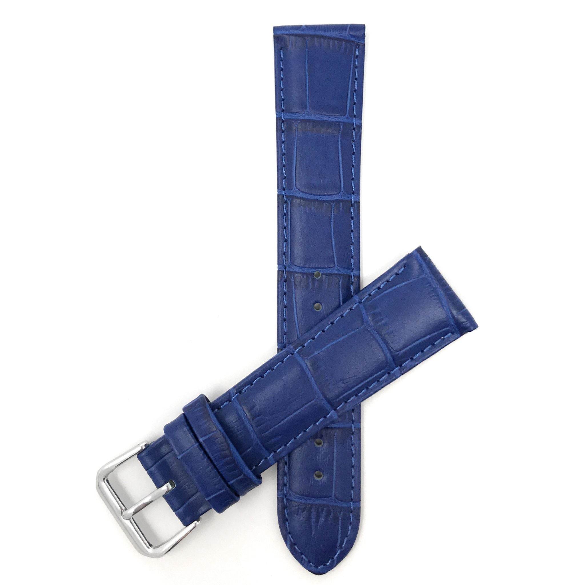 Bandini Leather Alligator Pattern Watch Band – 12mm to 22mm - Unisex