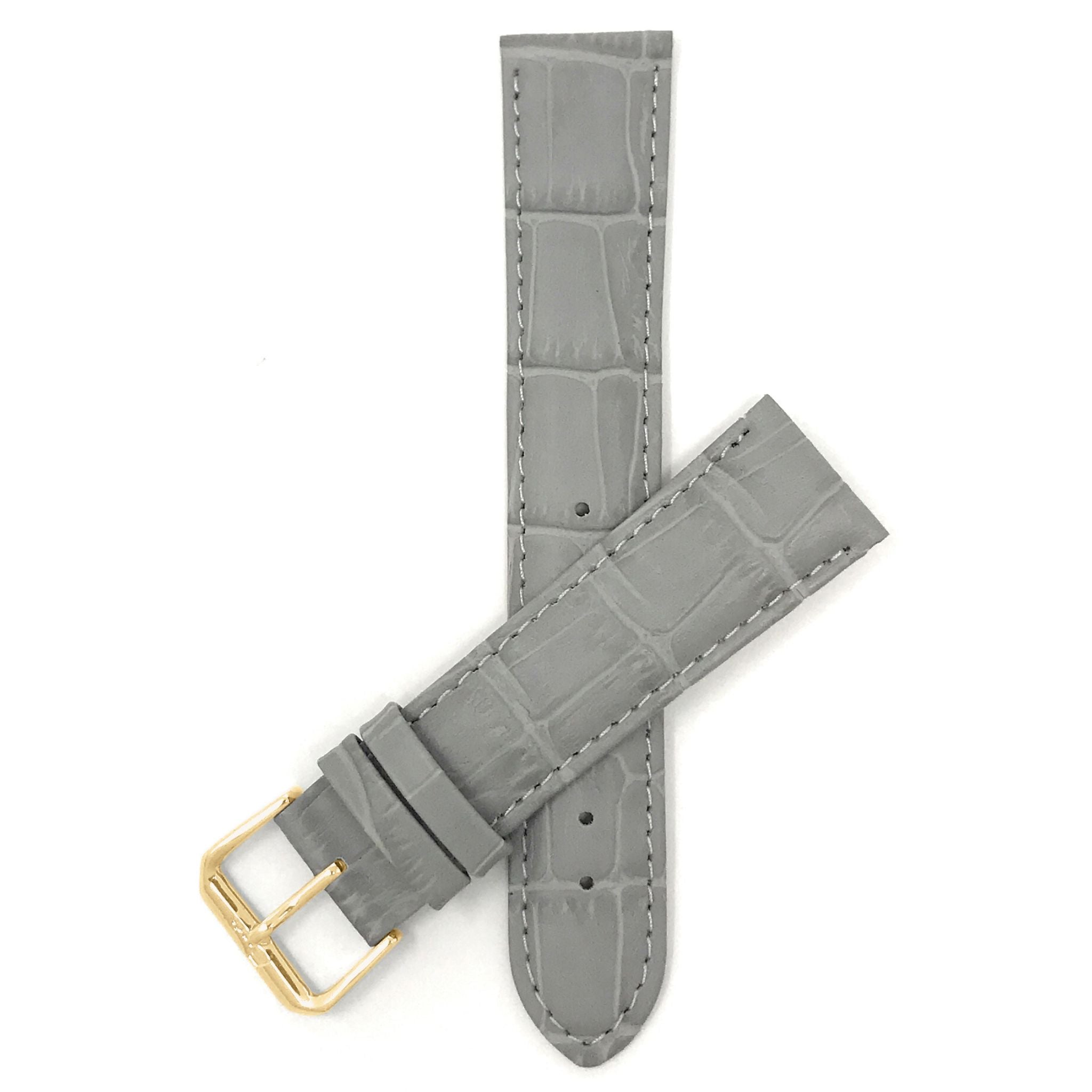 Bandini Leather Alligator Pattern Watch Band – 12mm to 22mm - Unisex