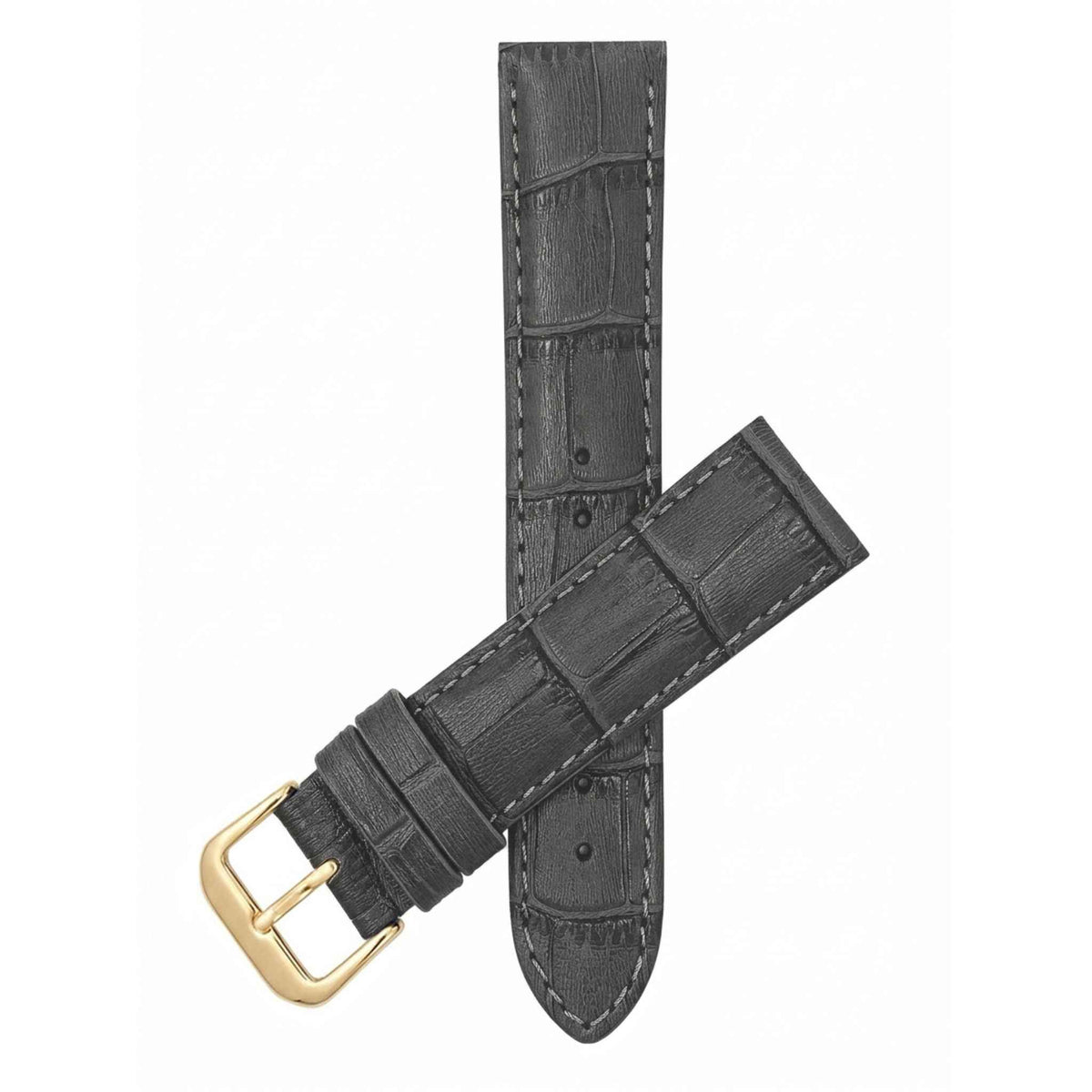 Bandini Leather Alligator Pattern Watch Band – 12mm to 20mm - Unisex