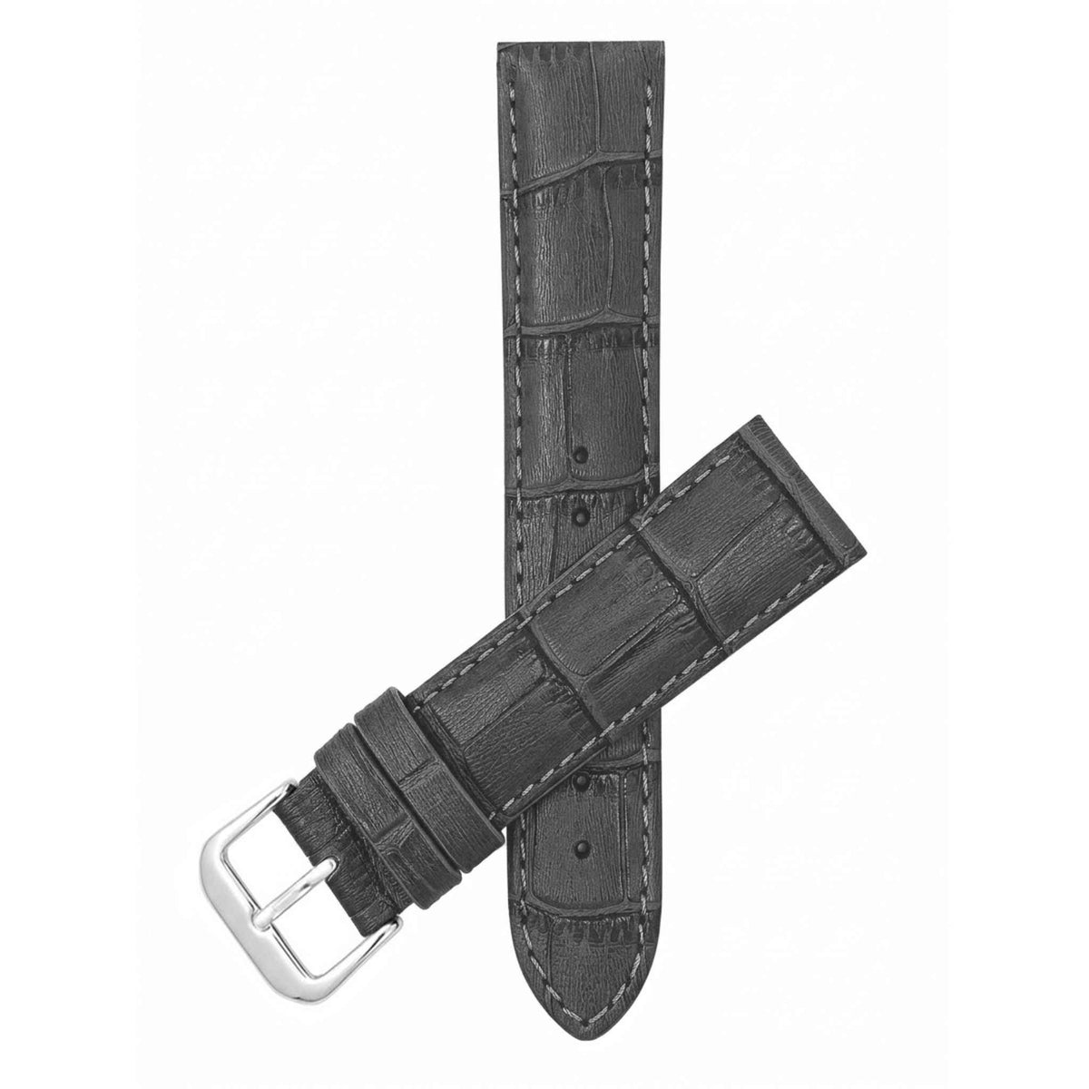 Bandini Leather Alligator Pattern Watch Band – 12mm to 20mm - Unisex