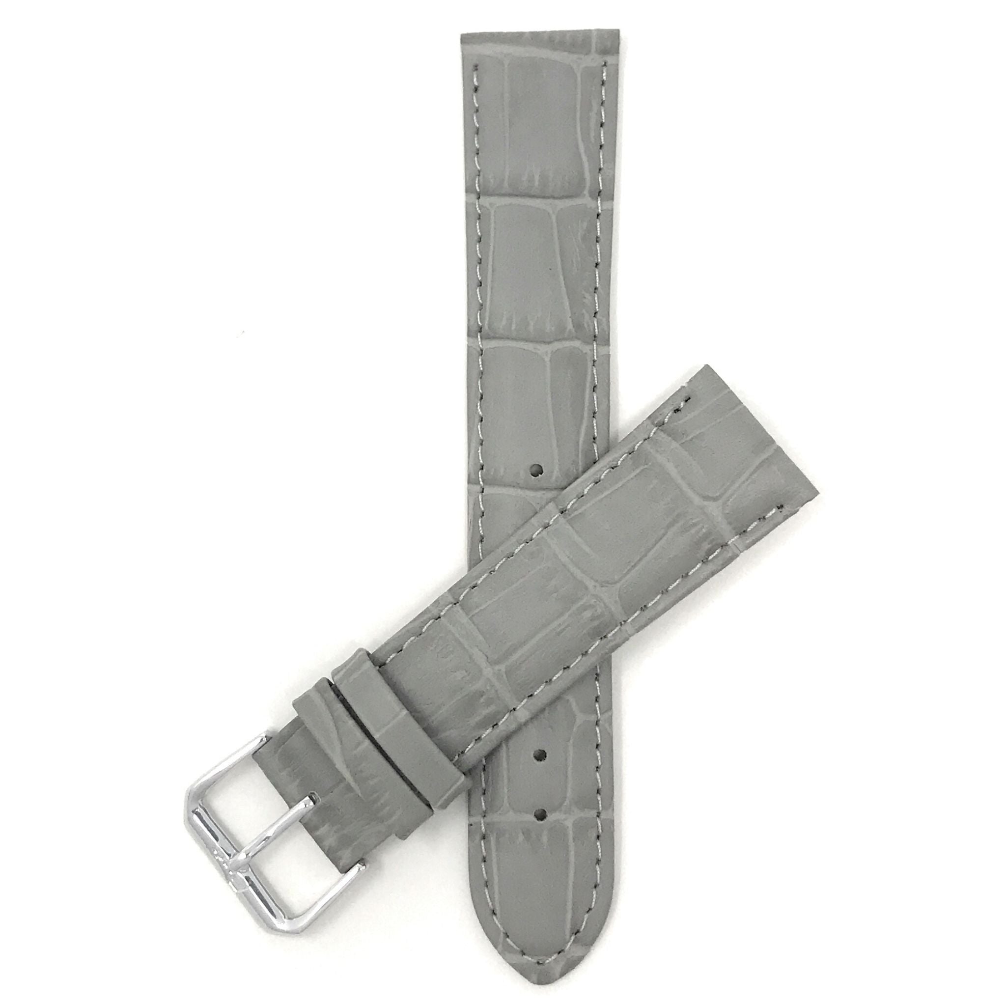 Bandini Leather Alligator Pattern Watch Band – 12mm to 22mm - Unisex
