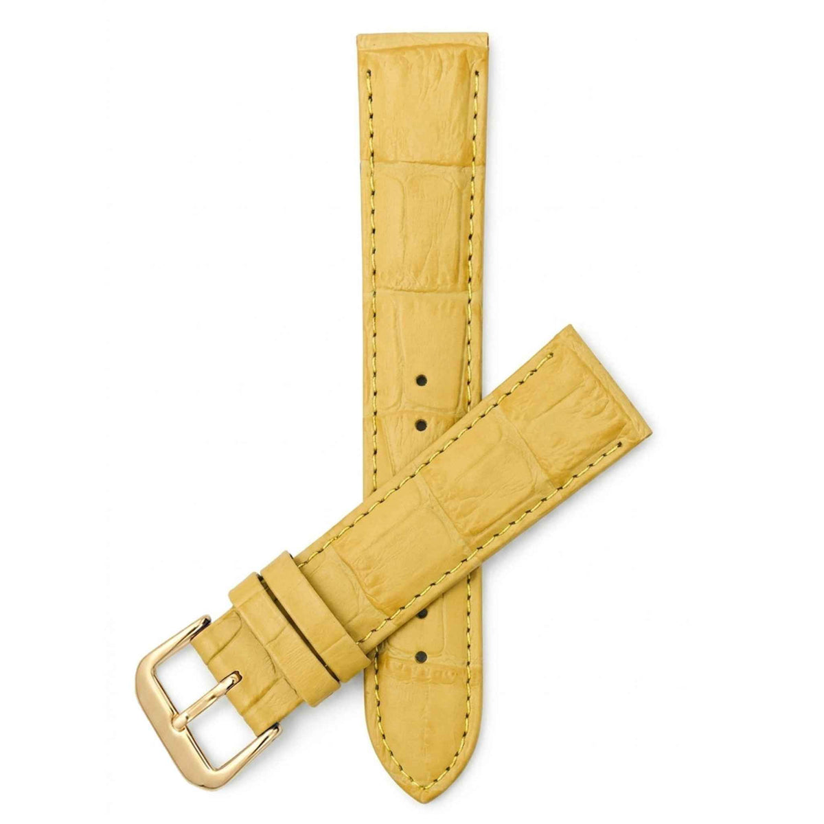 Bandini Leather Alligator Pattern Watch Band – 12mm to 20mm - Unisex