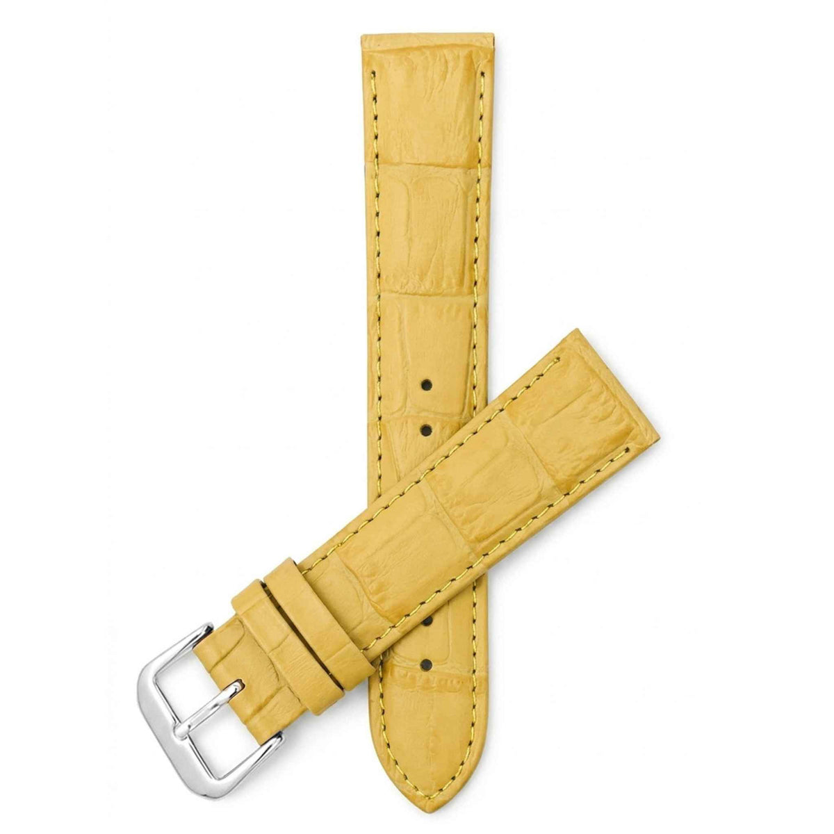 Bandini Leather Alligator Pattern Watch Band – 12mm to 20mm - Unisex