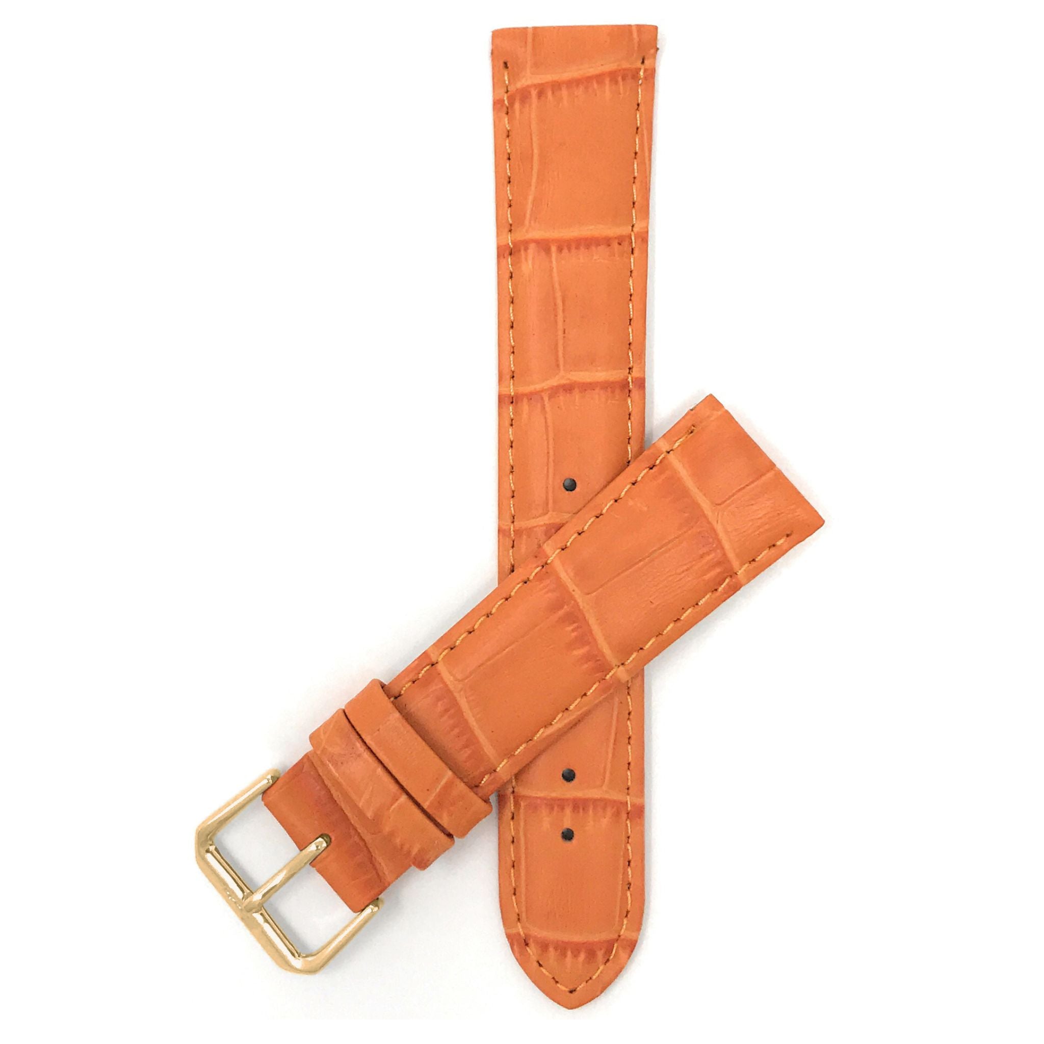 Bandini Leather Alligator Pattern Watch Band – 12mm to 22mm - Unisex