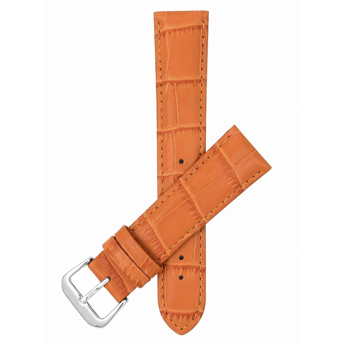 Bandini Leather Alligator Pattern Watch Band – 12mm to 20mm - Unisex