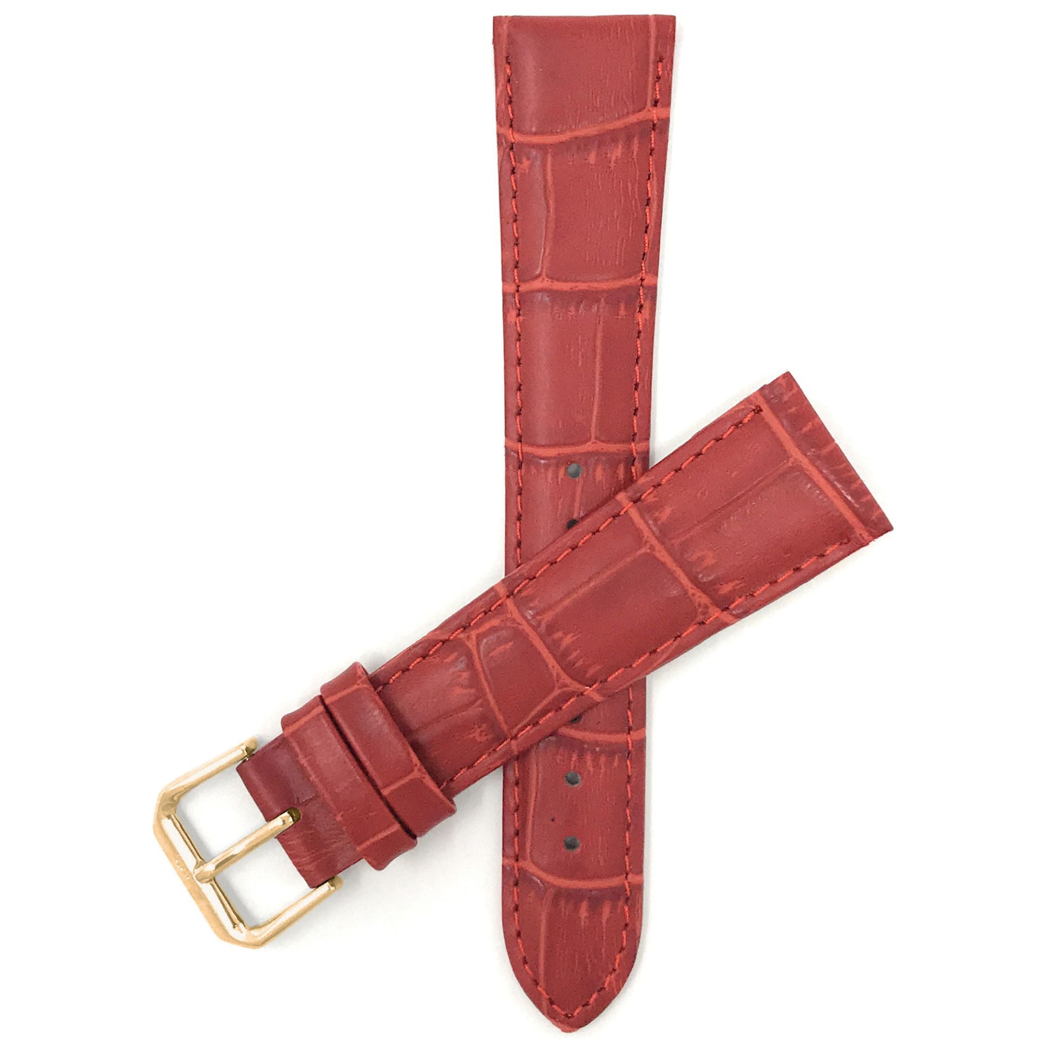Bandini Leather Alligator Pattern Watch Band – 12mm to 22mm - Unisex