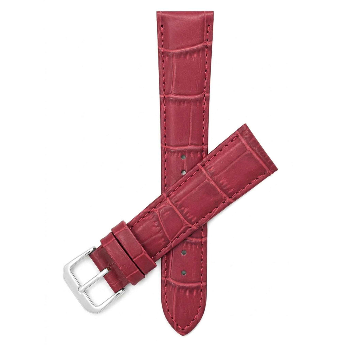 Bandini Leather Alligator Pattern Watch Band – 12mm to 20mm - Unisex