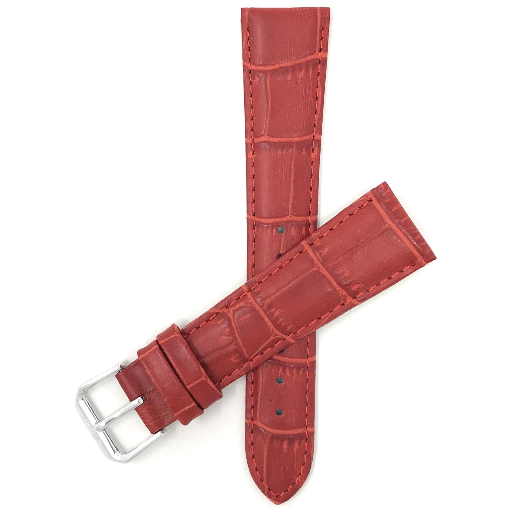 Bandini Leather Alligator Pattern Watch Band – 12mm to 22mm - Unisex