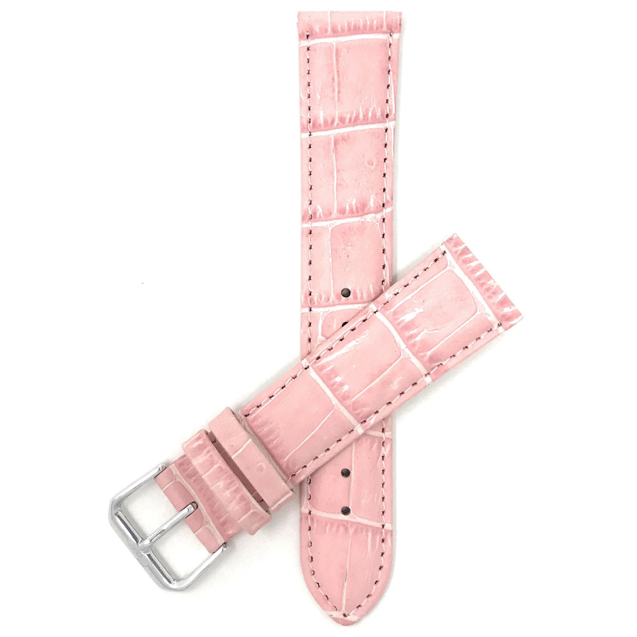 Bandini Leather Alligator Pattern Watch Band – 12mm to 22mm - Unisex