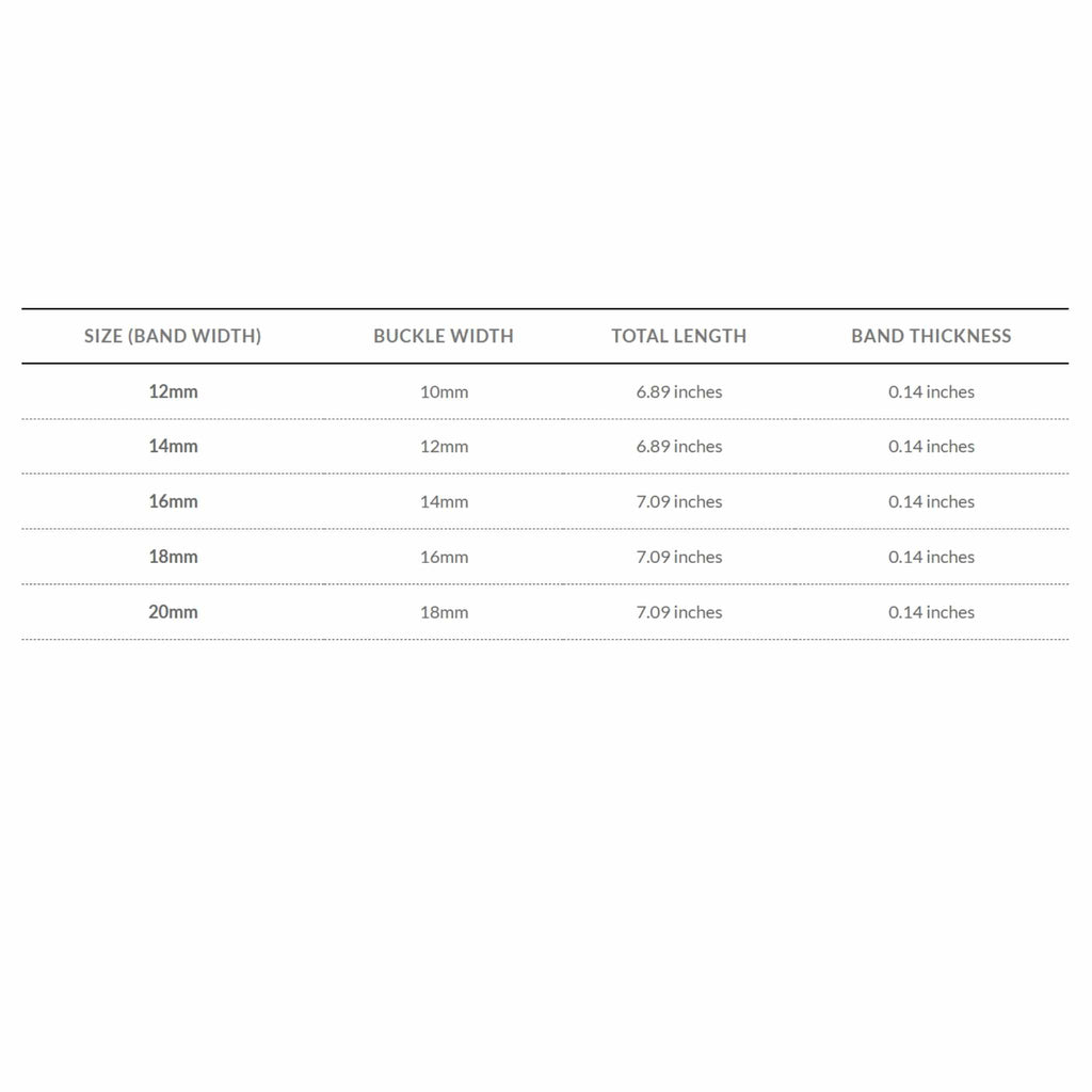 Bandini Leather Classic Watch Band – 12mm 14mm 16mm 18mm 20mm