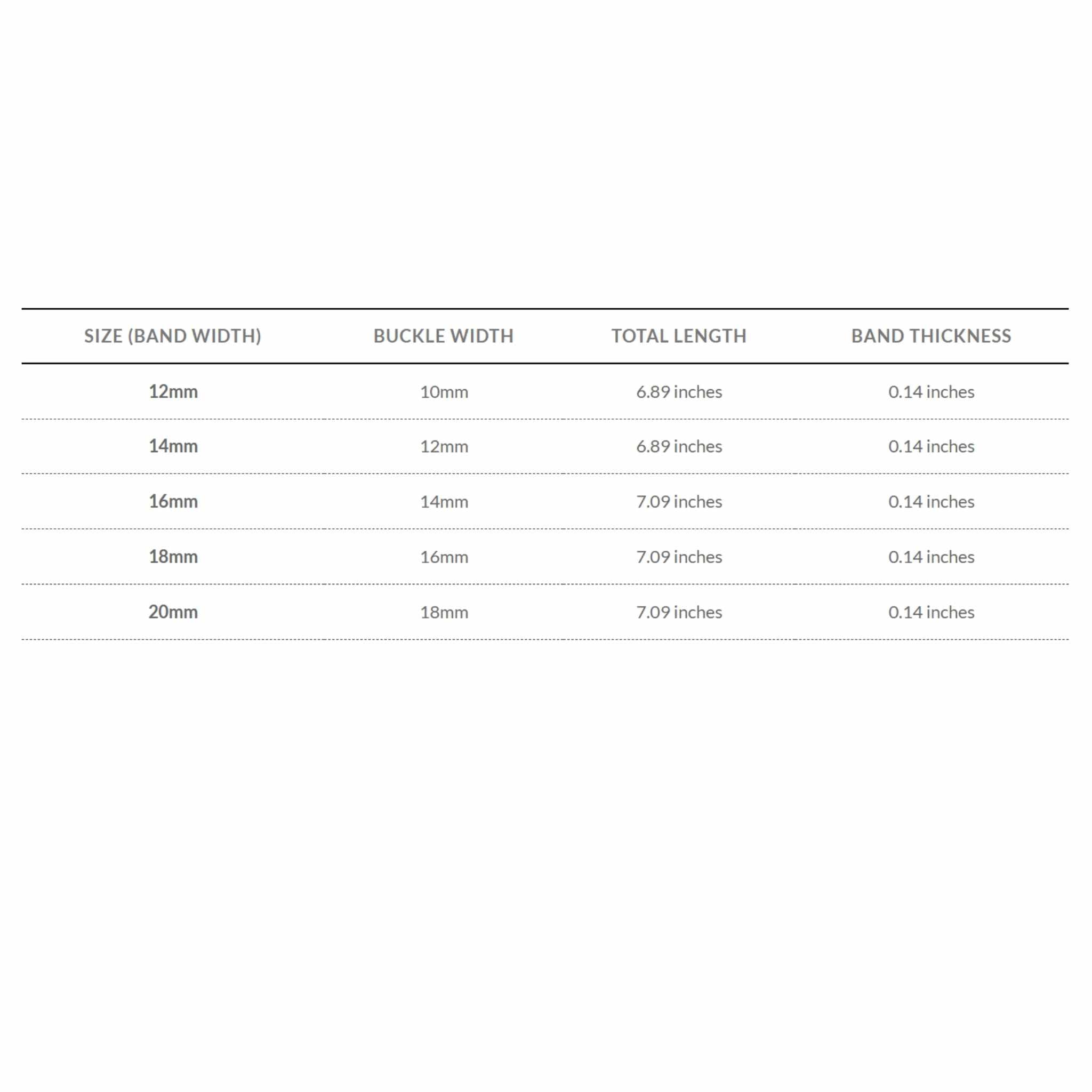 Bandini Leather Classic Watch Band – 12mm 14mm 16mm 18mm 20mm