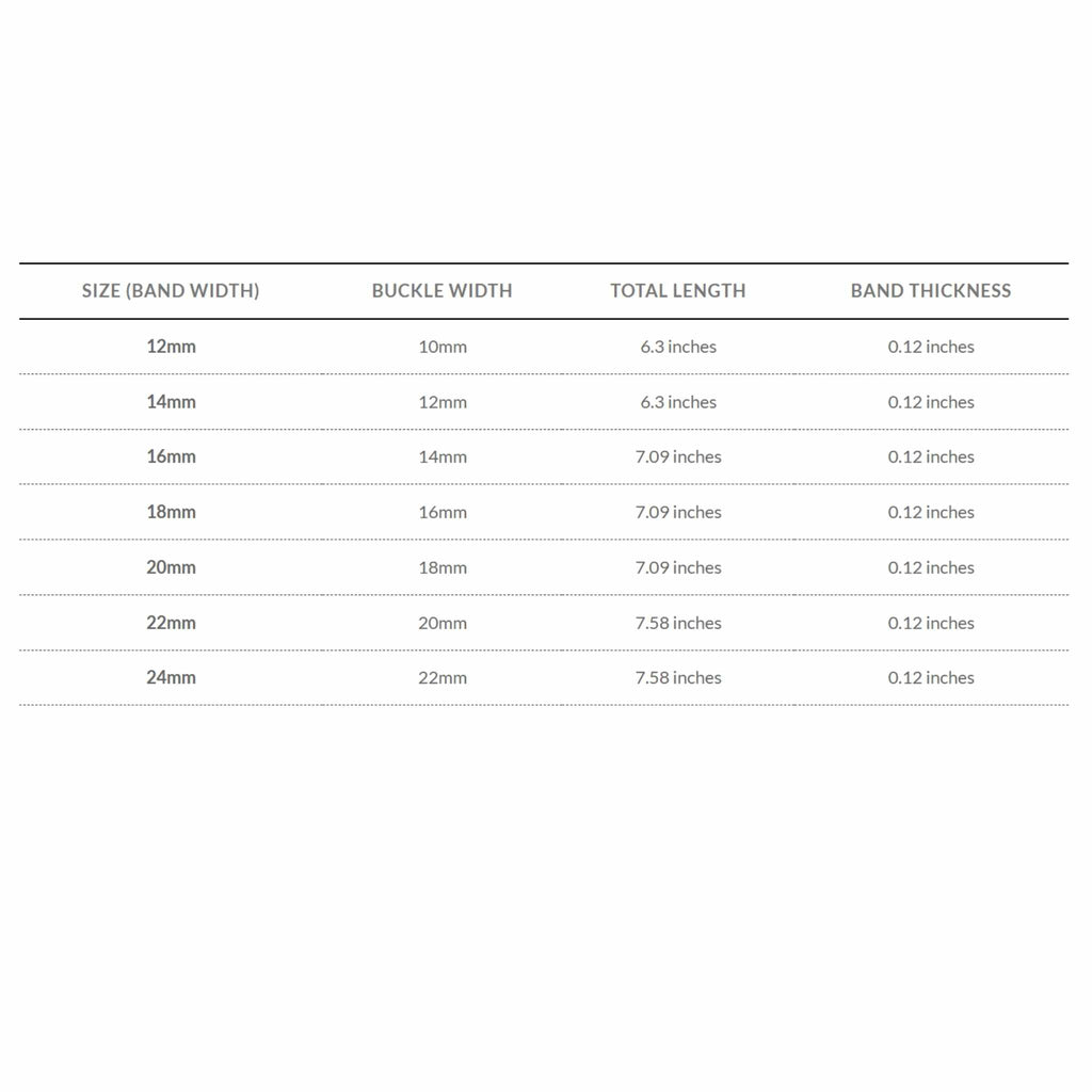 Bandini Leather Classic Watch Band, 12mm 14mm 16mm 18mm 20mm 22mm 24mm