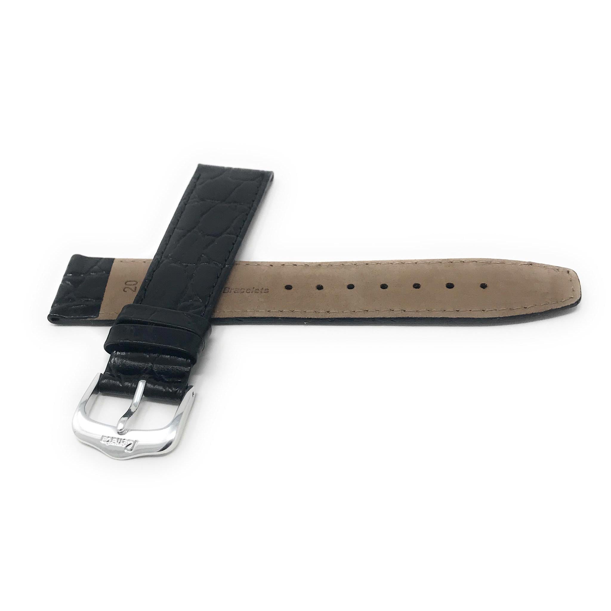 Bandini Leather Crocodile Pattern Watch Band – 12mm 14mm 16mm 18mm 20mm