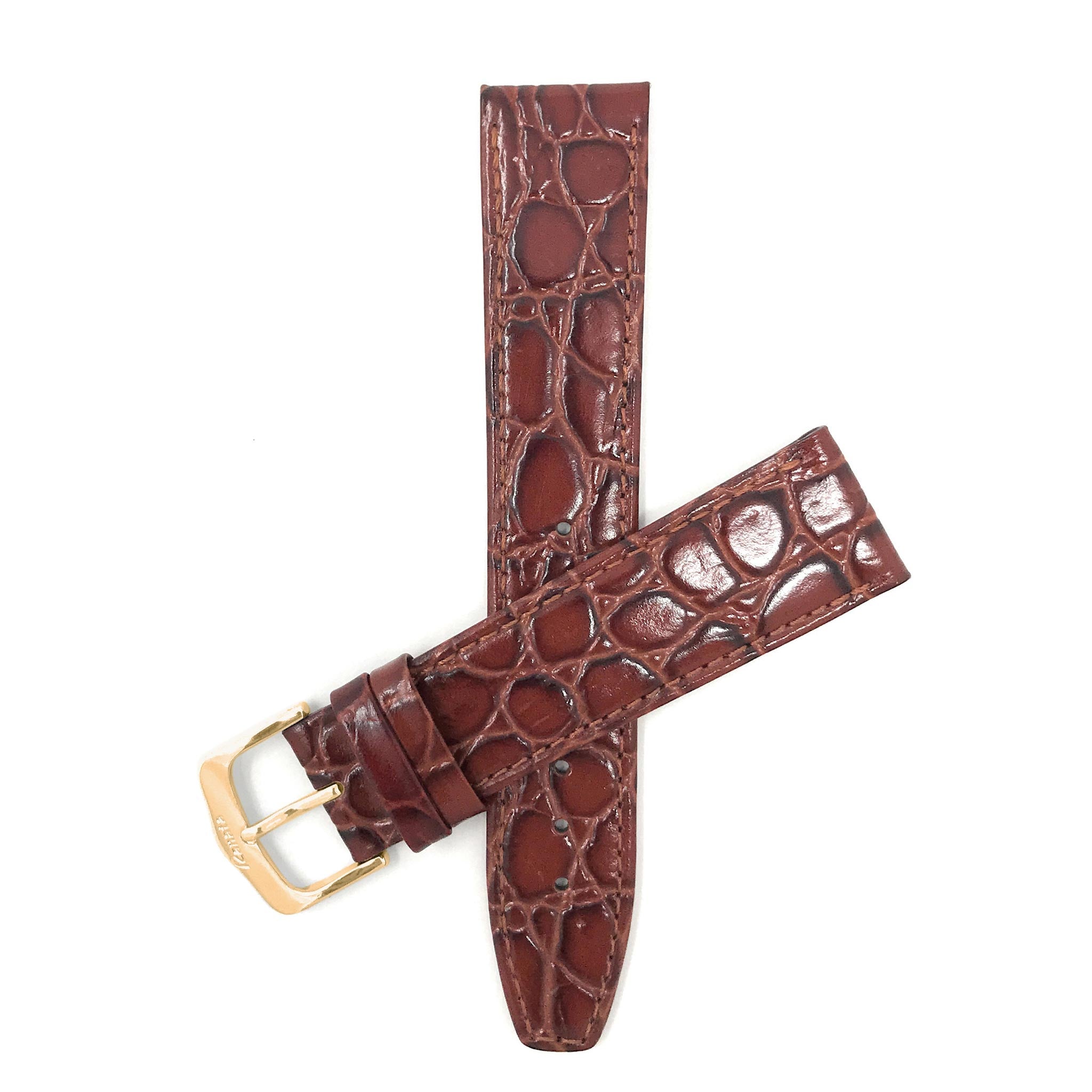 Bandini Leather Crocodile Pattern Watch Band – 12mm 14mm 16mm 18mm 20mm