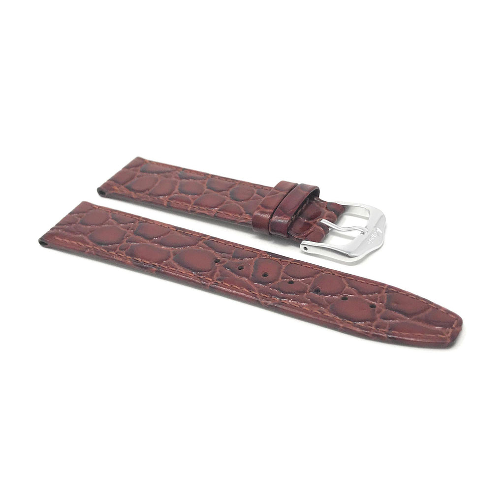 Bandini Leather Crocodile Pattern Watch Band – 12mm 14mm 16mm 18mm 20mm