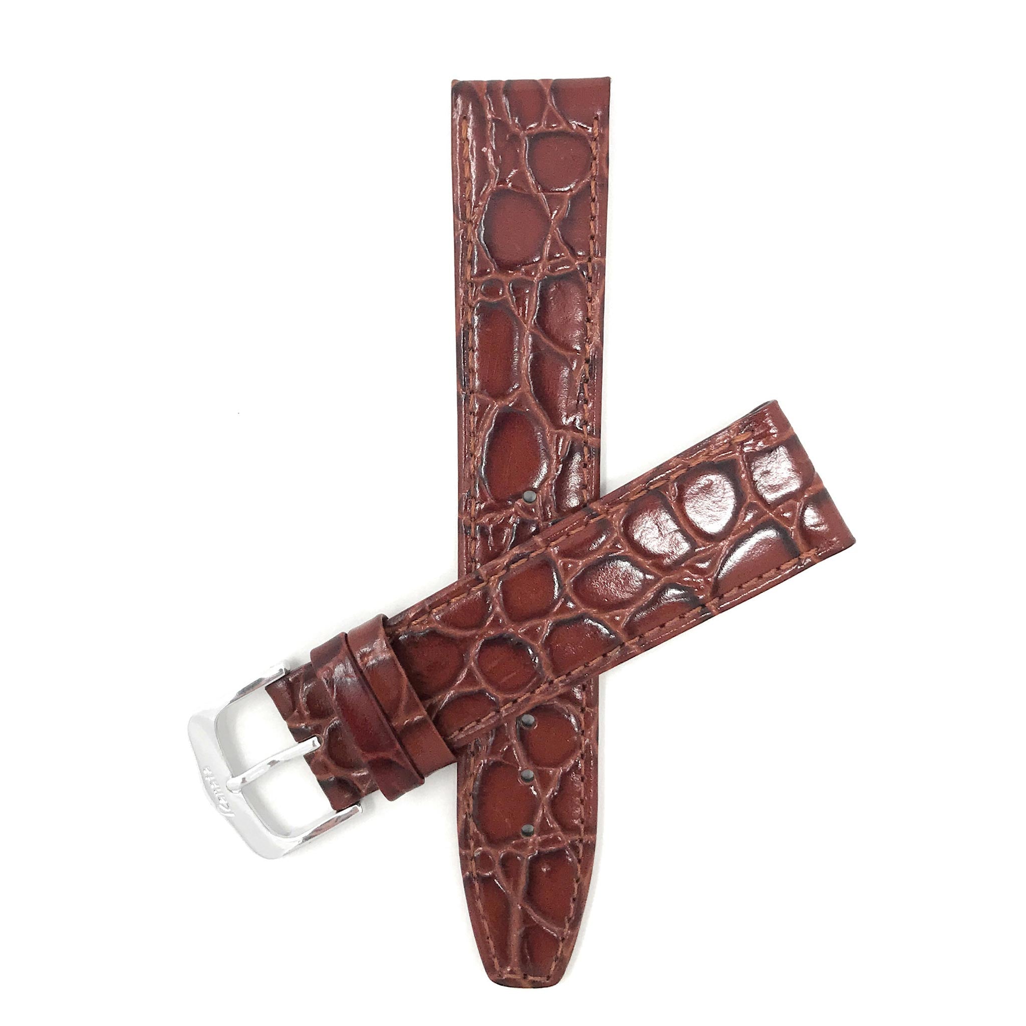 Bandini Leather Crocodile Pattern Watch Band – 12mm 14mm 16mm 18mm 20mm