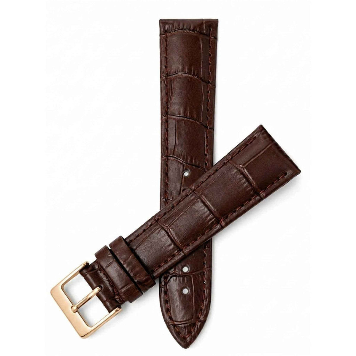 Bandini Leather Alligator Pattern Watch Band – 12mm to 20mm - Unisex