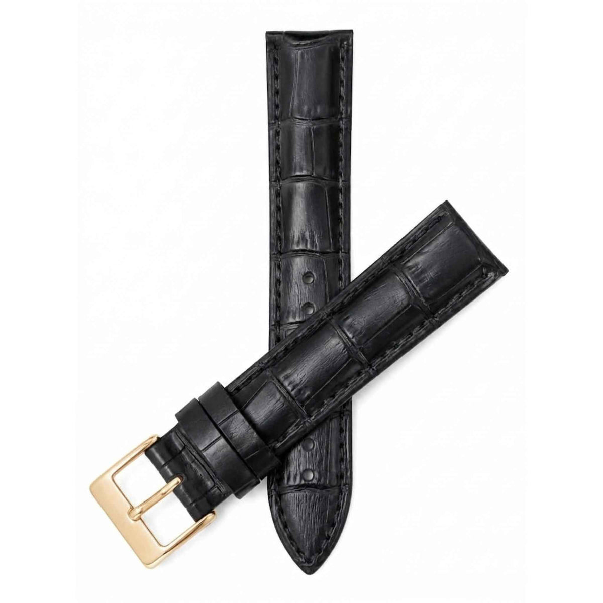 Bandini Leather Alligator Pattern Watch Band – 12mm to 20mm - Unisex