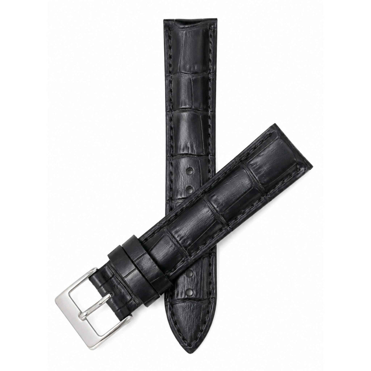 Bandini Leather Alligator Pattern Watch Band – 12mm to 20mm - Unisex