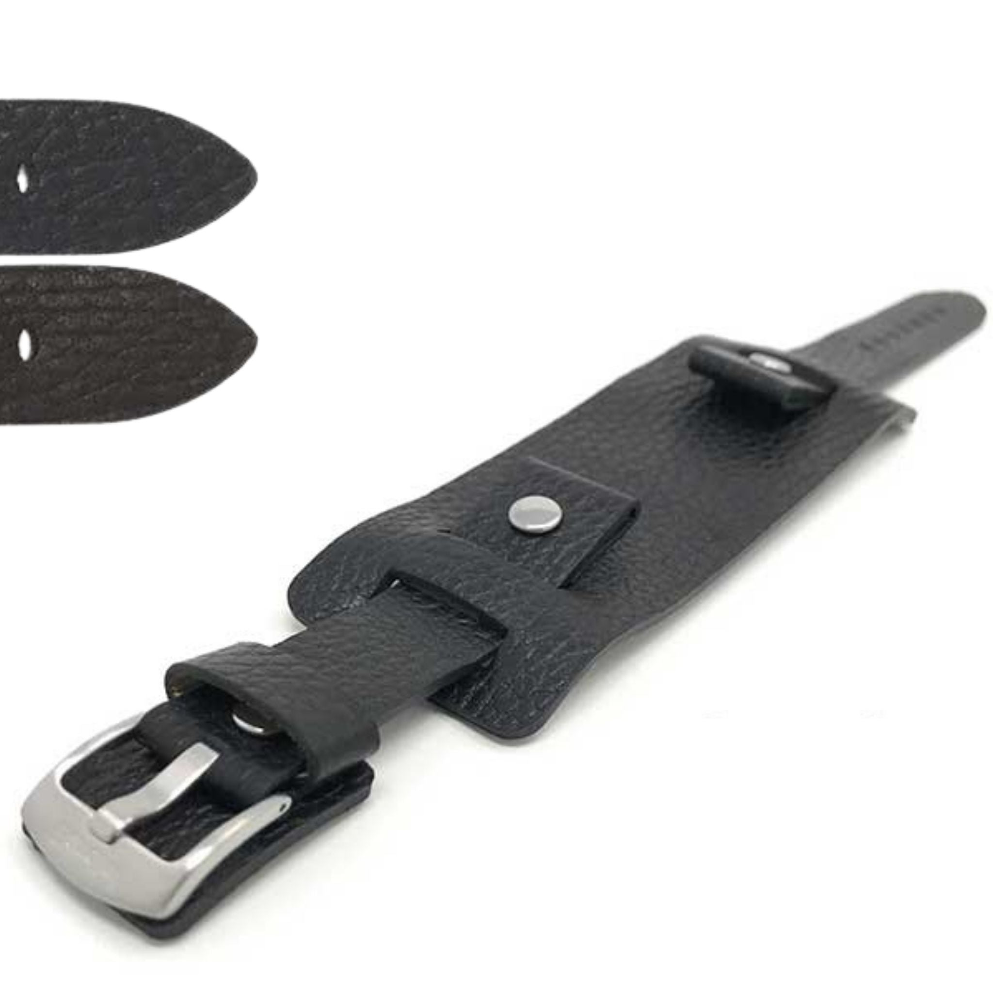 Bandini Leather Wrist Cuff Watch Band – 20mm 22mm