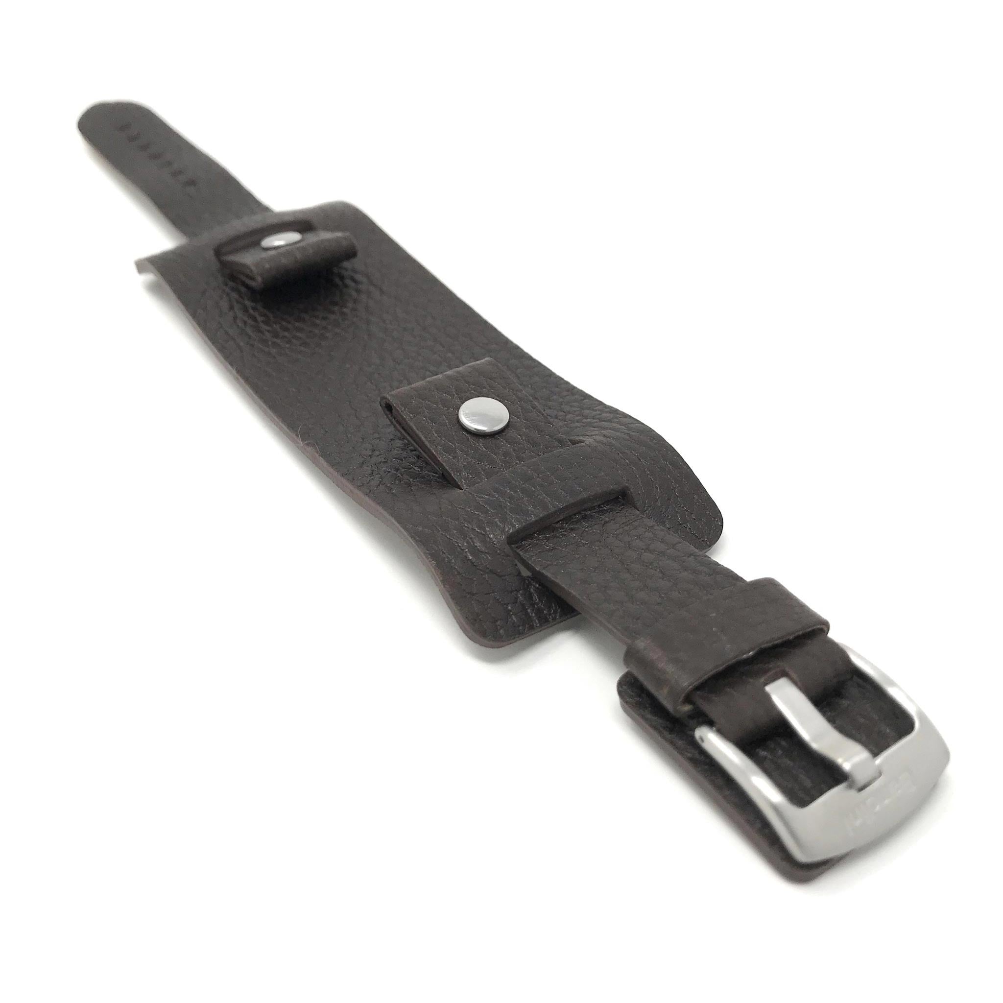 Bandini Leather Wrist Cuff Watch Band – 20mm 22mm