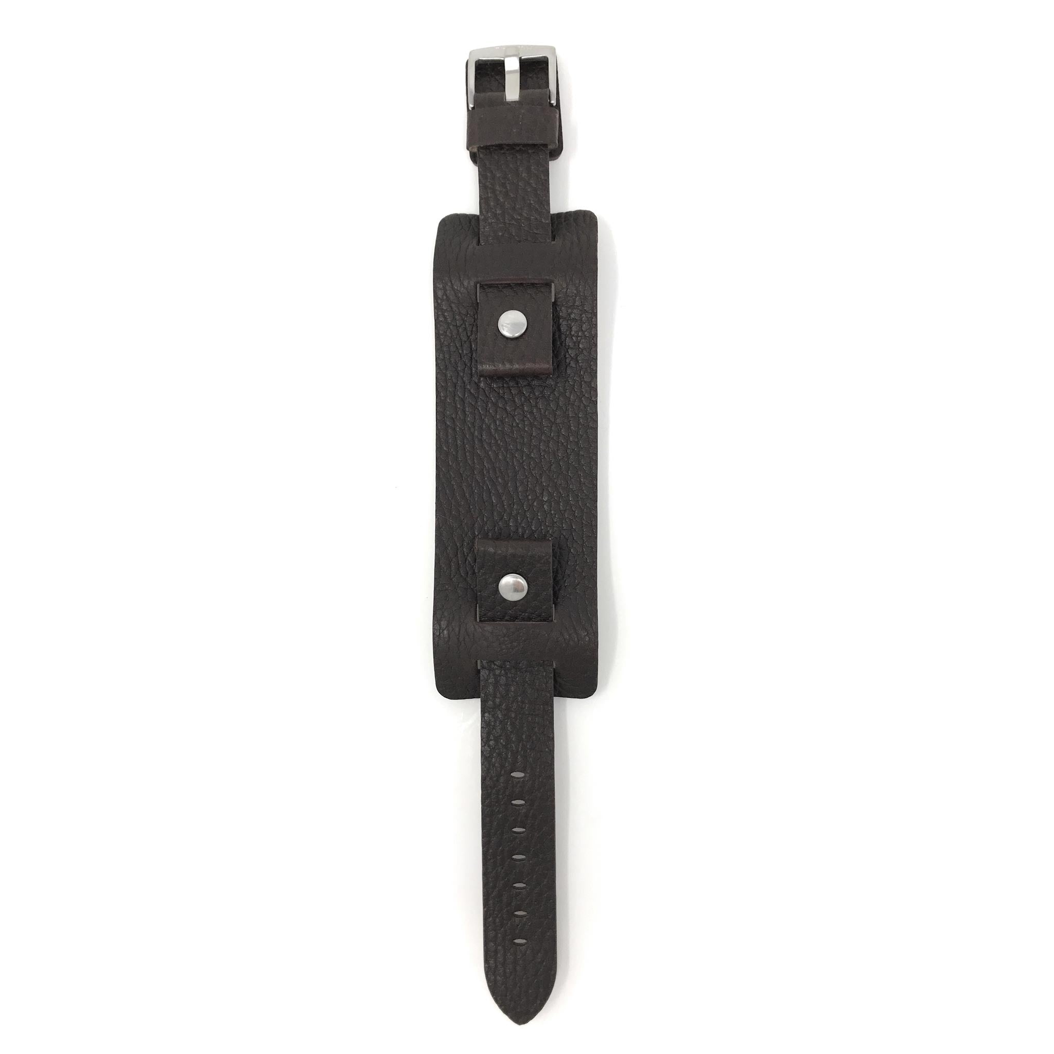 Bandini Leather Wrist Cuff Watch Band – 20mm 22mm