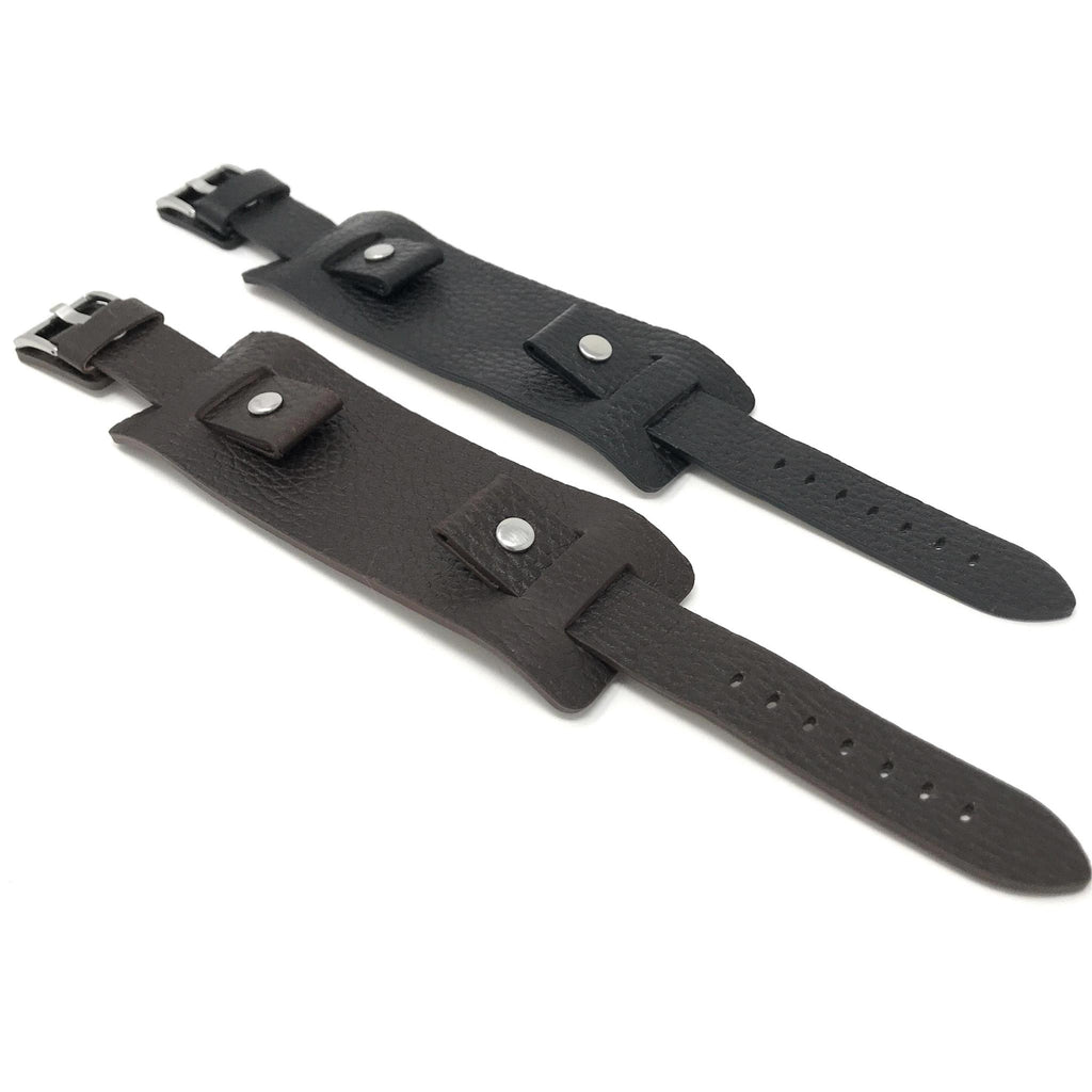Bandini Leather Wrist Cuff Watch Band – 20mm 22mm