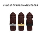 Bandini Mens Classic Padded Leather Watch Band for Apple Watch