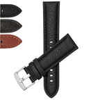 Bandini Mens Leather Watch Band Strap, Buffalo Pattern, Padded, Standard & Extra Long (XL) - 18mm to 30mm