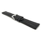 Bandini Mens Leather Watch Band Strap, Buffalo Pattern, Padded, Standard & Extra Long (XL) - 18mm to 30mm