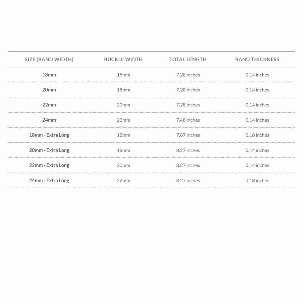 Bandini Leather Racing Rally Watch Band – 18mm 20mm 22mm 24mm - Black Buckle