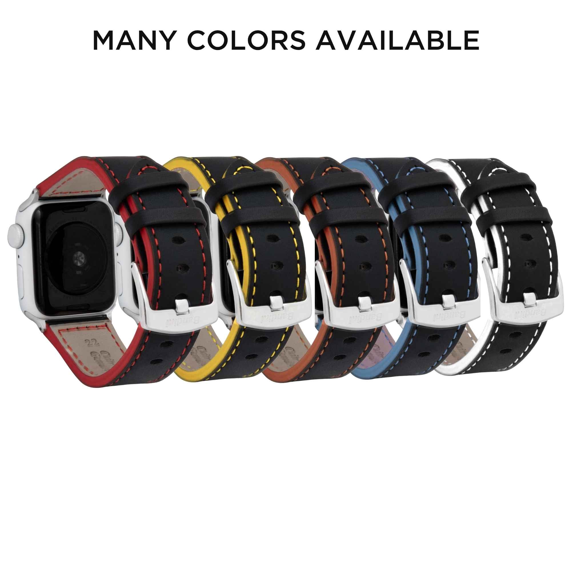 Bandini Two-Tone Leather Aviator Watch Band for Apple Watch