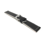 Bandini Two-Tone Leather Aviator Watch Band - 18mm to 24mm (Standard or Extra Long)