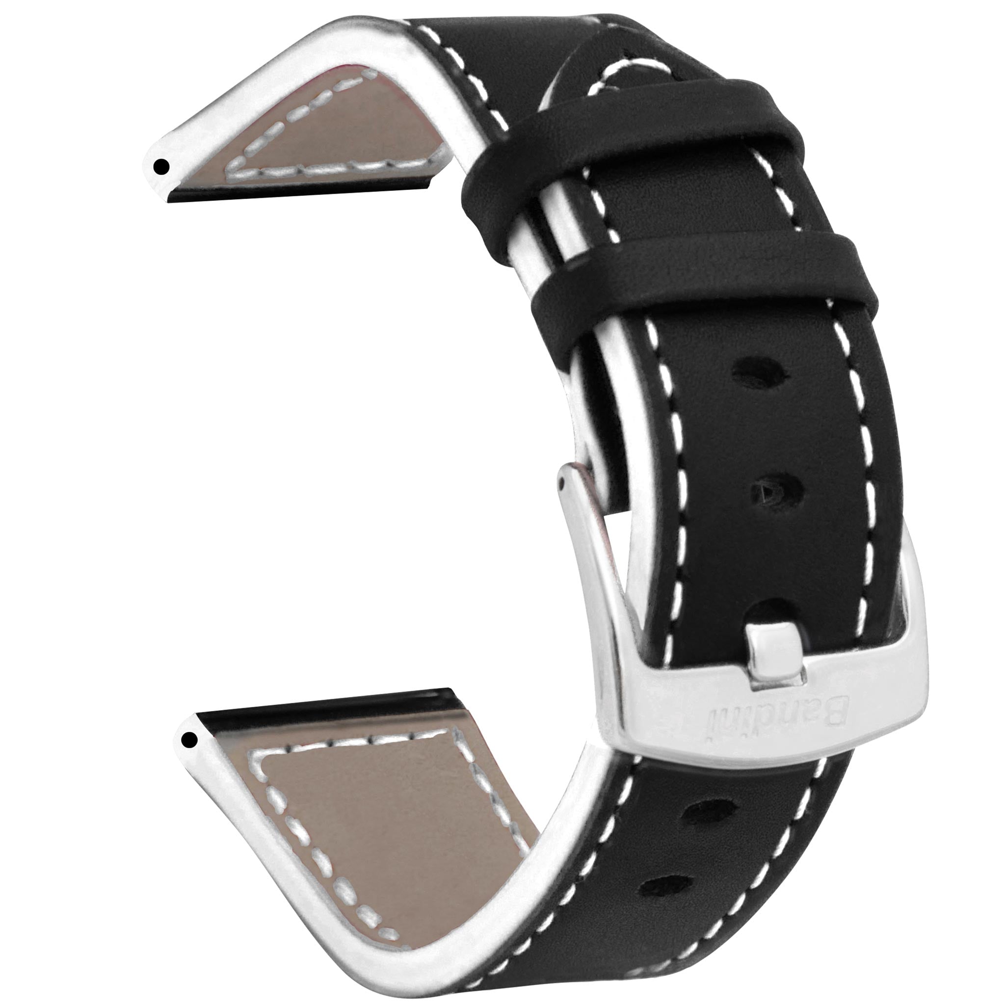 Bandini Two-Tone Leather Aviator Watch Band - 18mm to 24mm (Standard or Extra Long)