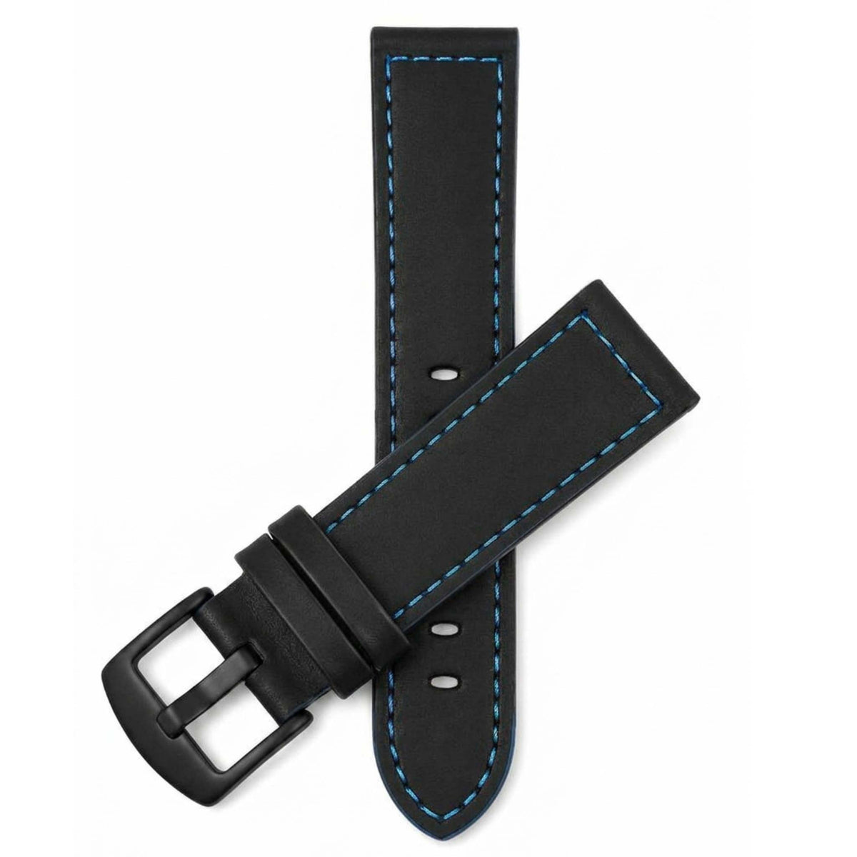 Bandini Two-Tone Leather Aviator Watch Band - 18mm to 24mm (Standard or Extra Long)