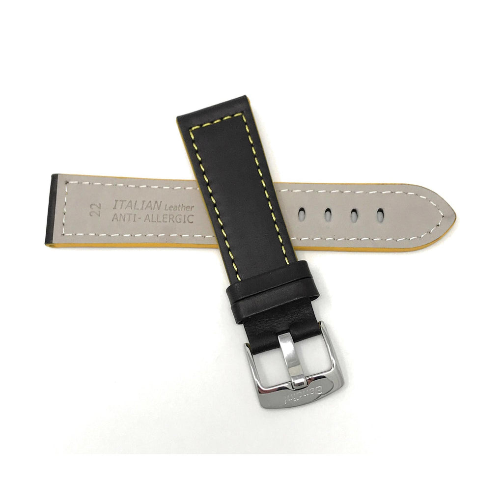 Bandini Two-Tone Leather Aviator Watch Band - 18mm to 24mm (Standard or Extra Long)