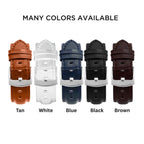 Bandini Mens Leather Watch Band for Apple Watch - Alligator Pattern