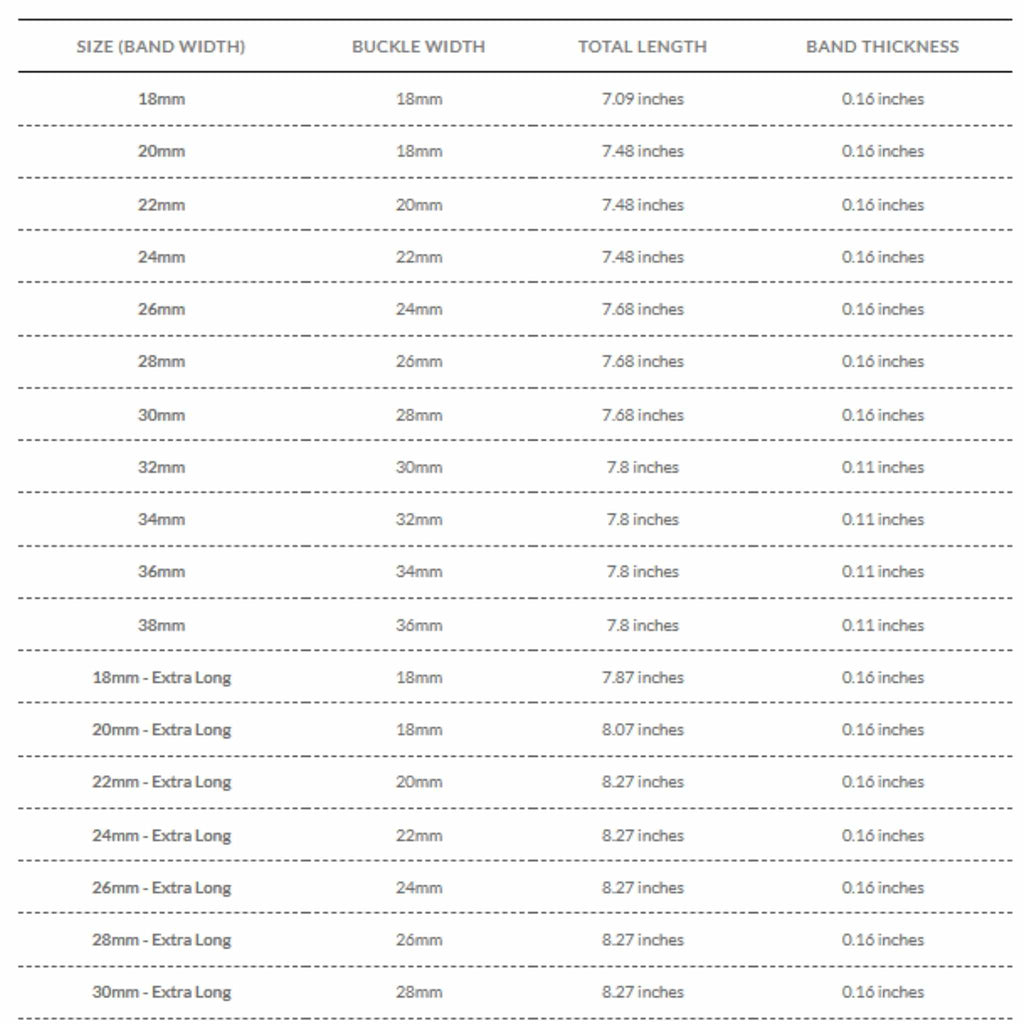 Bandini Leather Alligator Pattern Watch Band for Men, 18mm to 38mm (Standard or Extra Long)