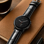Bandini Leather Alligator Pattern Watch Band for Men, 18mm to 38mm (Standard or Extra Long)