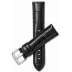 Bandini Leather Alligator Pattern Watch Band for Men, 18mm to 38mm (Standard or Extra Long)