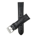 Bandini Leather Alligator Pattern Watch Band for Men, 18mm to 38mm (Standard or Extra Long)
