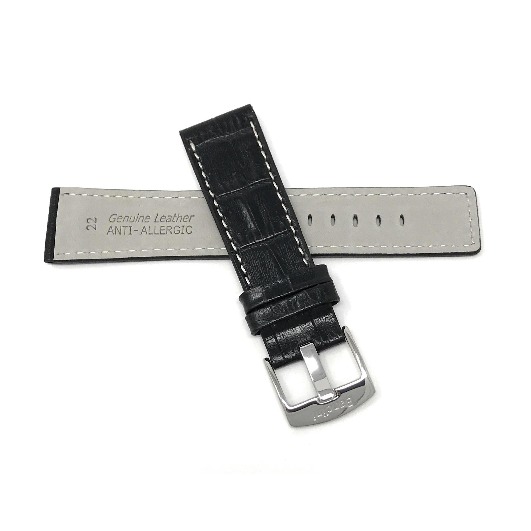 Bandini Square Tip Leather Alligator Pattern Watch Band – 22mm 24mm 26mm 28mm 30mm