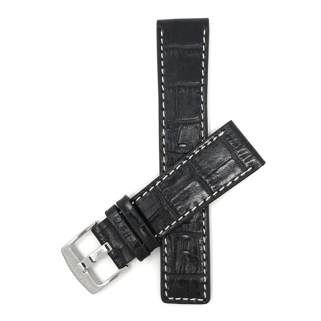 Bandini Square Tip Leather Alligator Pattern Watch Band – 22mm 24mm 26mm 28mm 30mm