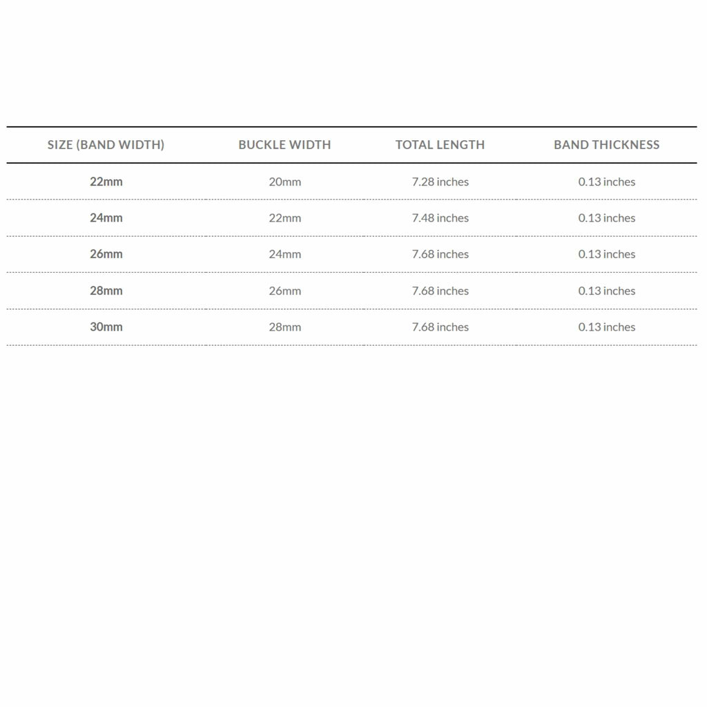 Bandini  Square Tip Leather Classic Watch Band – 22mm 24mm 26mm 28mm 30mm