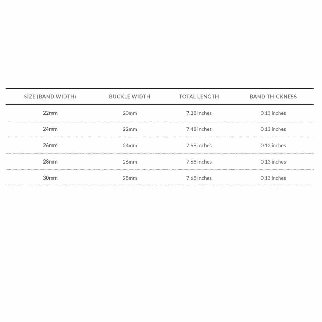 Bandini  Square Tip Leather Classic Watch Band – 22mm 24mm 26mm 28mm 30mm