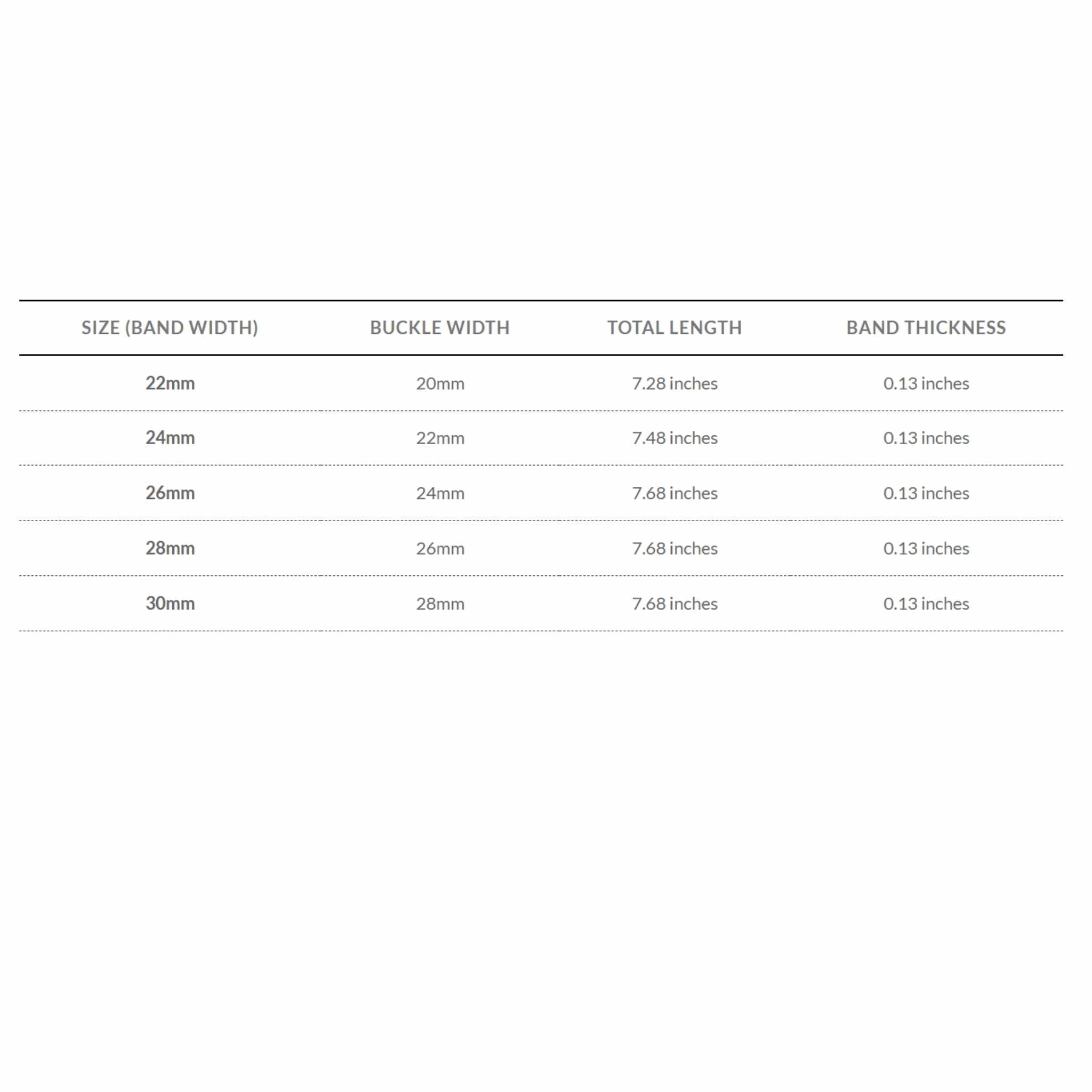 Bandini  Square Tip Leather Classic Watch Band – 22mm 24mm 26mm 28mm 30mm