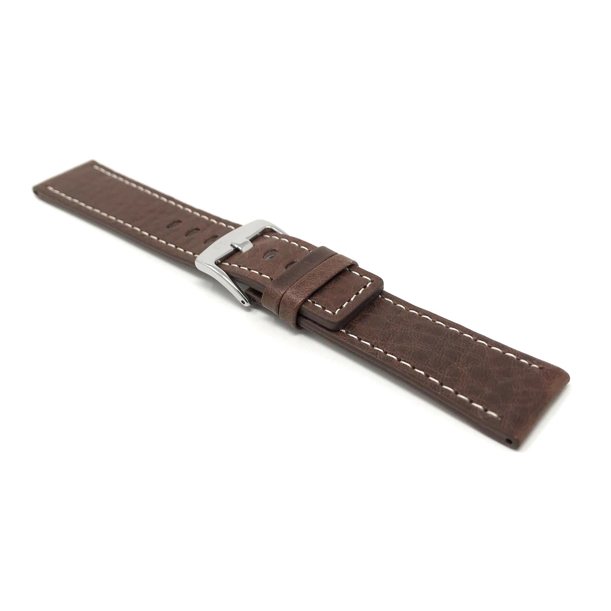 Bandini  Square Tip Leather Classic Watch Band – 22mm 24mm 26mm 28mm 30mm