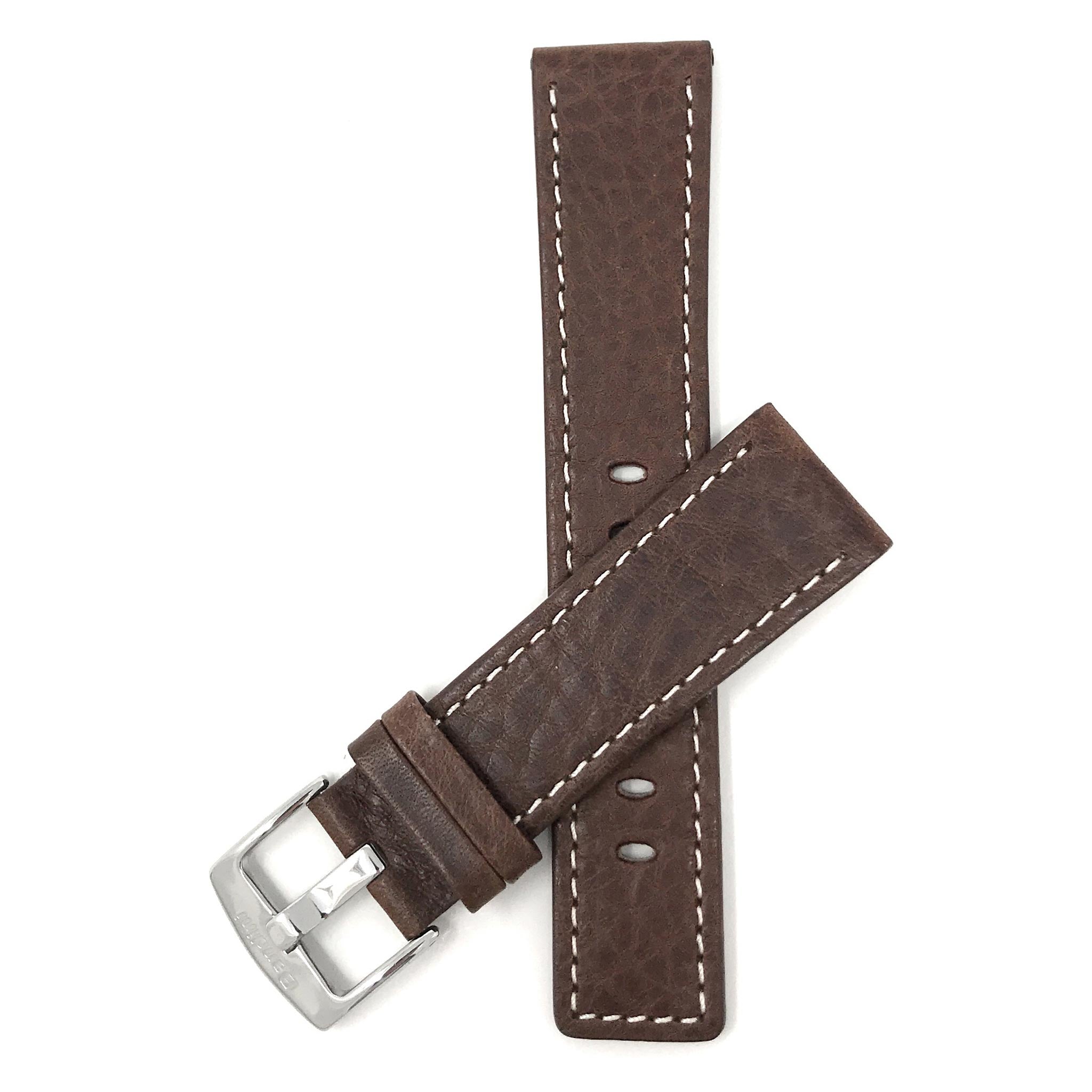 Bandini  Square Tip Leather Classic Watch Band – 22mm 24mm 26mm 28mm 30mm