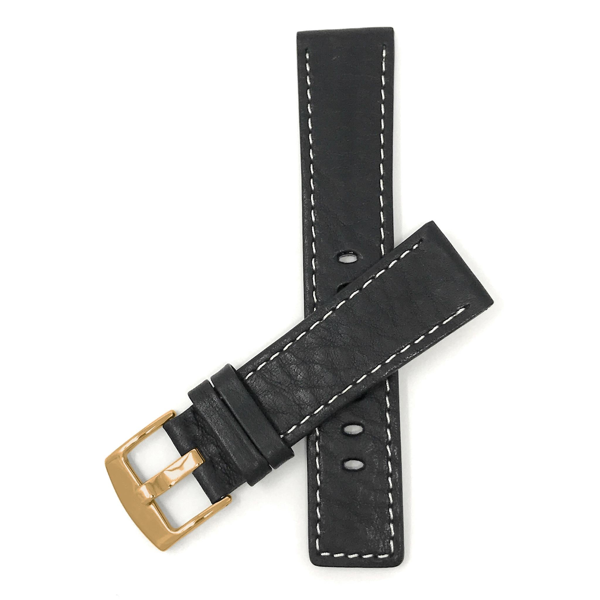 Bandini  Square Tip Leather Classic Watch Band – 22mm 24mm 26mm 28mm 30mm
